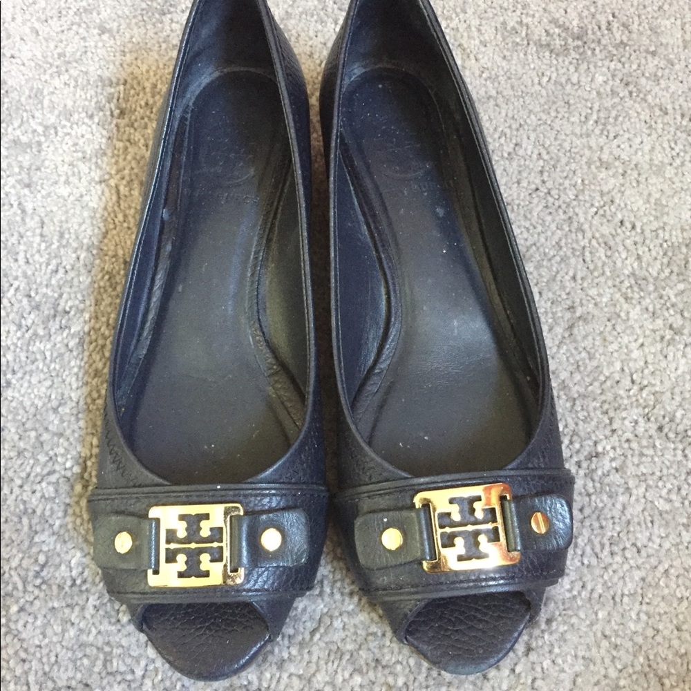 Tory Burch Peep Toe Shoes Sz 6.5